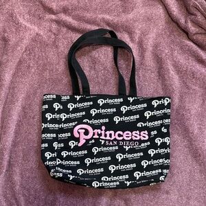 Source Unknown Black Tote with Pink "Princess" Logo